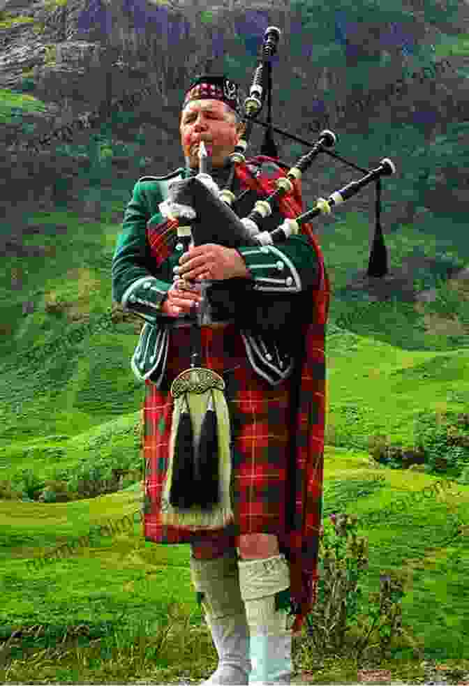 A Bagpiper Playing In The Scottish Highlands Our Trail To Scotland: Descriptive And Ancestral Poetic Writing (Wulfrunian Footprints In Fife 4)