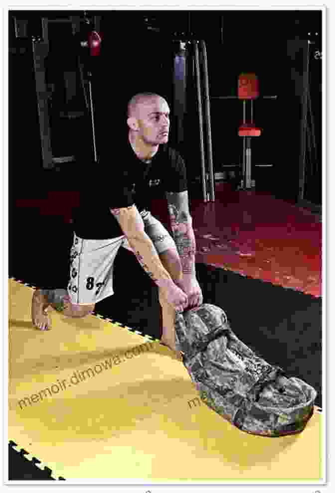 MMA Fighter Using Sandbag For Striking Practice Sandbag Training For MMA Combat Sports