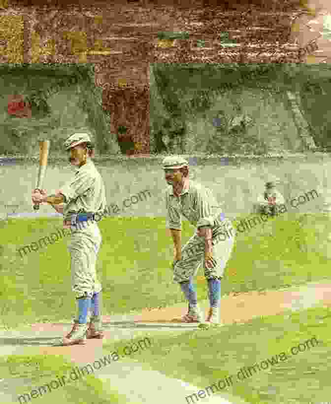 Thomas Eakins, Baseball Players Practicing, 1875 125 Color Paintings Of Thomas Eakins (Thomas Cowperthwait Eakins) American Realist Painter (July 25 1844 June 25 1916)