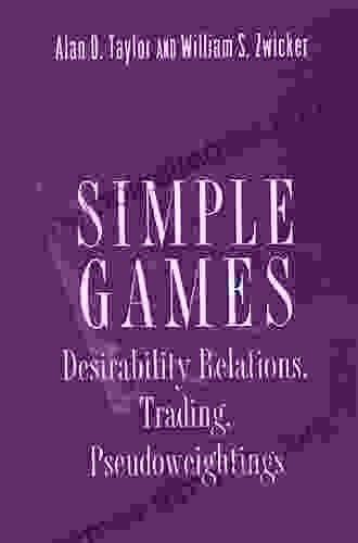 Simple Games: Desirability Relations Trading Pseudoweightings